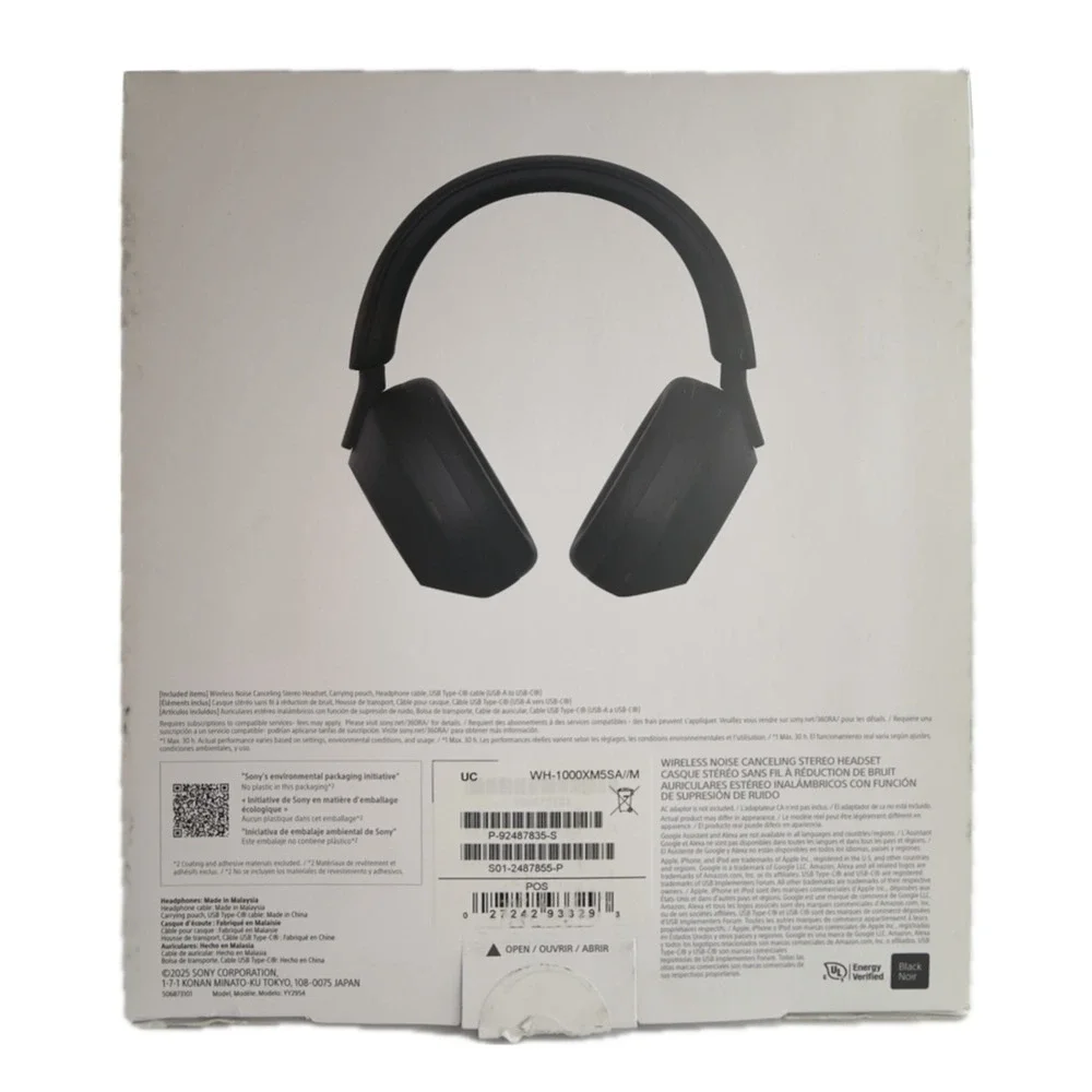 Sony WH-1000XM5SA Wireless Noise Canceling Bluetooth Headphones New Open Box